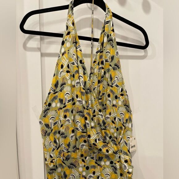 Free People Daria Halter Printed Backless Midi Dress.Size M - Picture 10 of 16